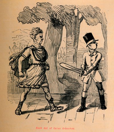 Gaius Gracchus kiütéses törvénye, 1852 alkotó: John Leech