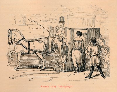 Roman Lady Shopping, 1852 alkotó: John Leech