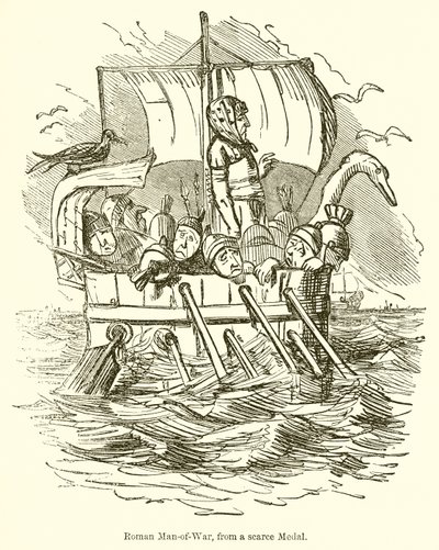 Római háborús ember, szűkös éremből alkotó: John Leech