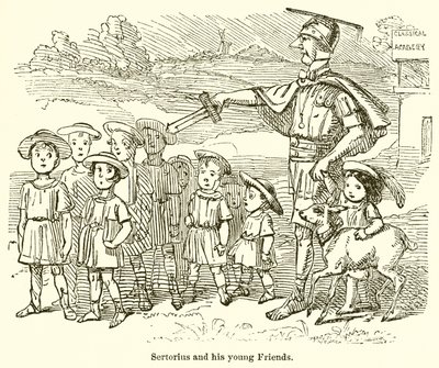 Sertorius és fiatal barátai alkotó: John Leech
