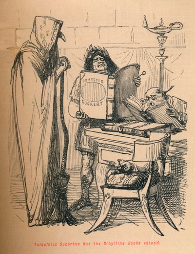 A Tarquinius Superbus 1852-ben értékelte a Sibylline Books-t alkotó: John Leech