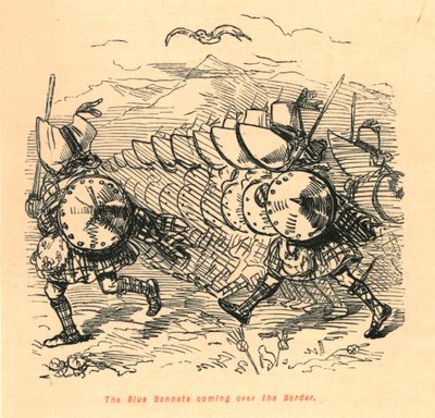 A Blue Bonnets jön a határon, 1897. alkotó: John Leech