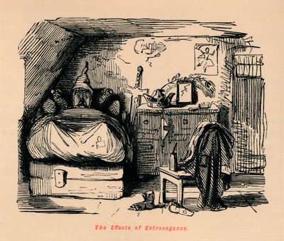 The Effects of Extravagance, c1860, c1860 alkotó: John Leech