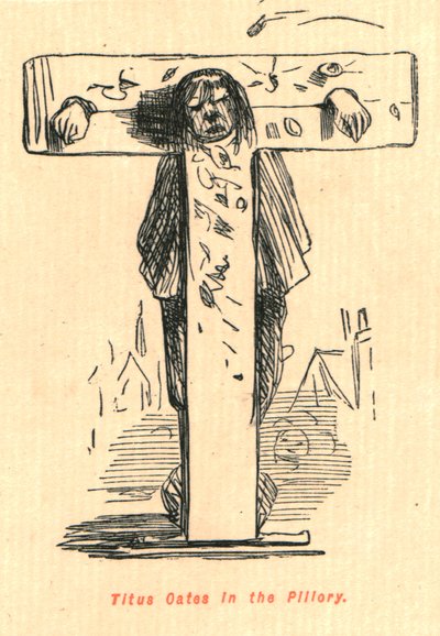 Titus Oates a pilótaban, 1897. alkotó: John Leech