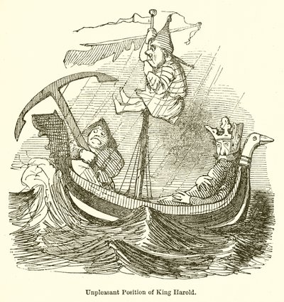 Harold király kellemetlen helyzete alkotó: John Leech