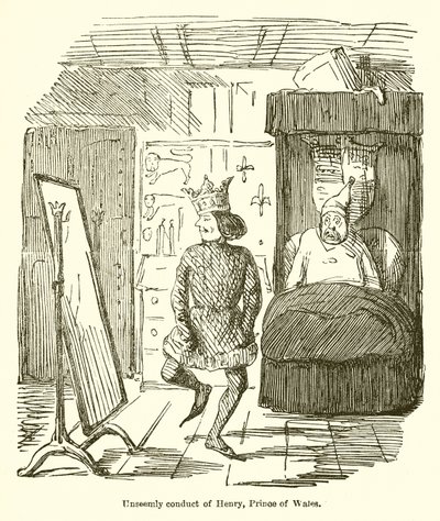 Henry, walesi herceg méltatlan magatartása alkotó: John Leech