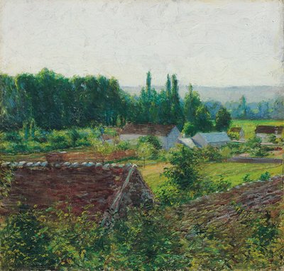Tanyaházak Givernyben, 1890 körül alkotó: John Leslie Breck