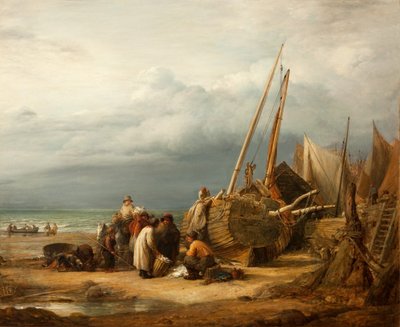 Kilátás a tengerpartra Hastingsben, 1832 alkotó: John Linnell