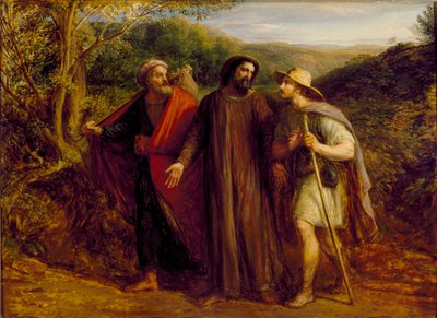 Krisztus megjelenése az Emmausba utazó két tanítvány előtt, 1835 alkotó: John Linnell
