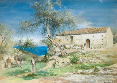 Villa Taorminában, Szicíliában alkotó: John MacWhirter