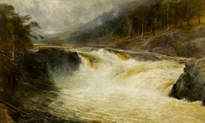 Tummel vízesése, 1875 körül (olaj, vászon) alkotó: John MacWhirter