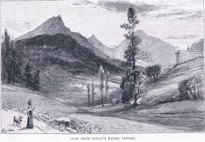Kilátás Tizian házából, a The Magazine of Art 1893-ból, Cassell and Company alkotó: John MacWhirter