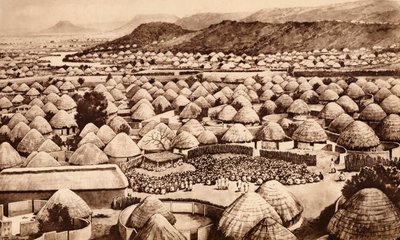 Mochudi, Bechuanaland (litográfia) alkotó: John Macfarlane