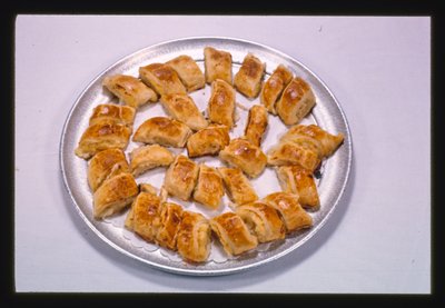 Knishes, burgonya és sajt, Menges Resort, Livingston Manor, New York, USA alkotó: John Margolies