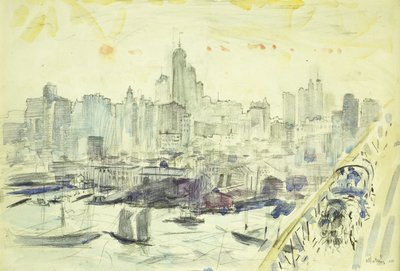 Környék Brooklyn híd alkotó: John Marin