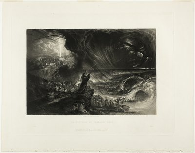 A fáraó seregének elpusztítása, a Biblia illusztrációiból alkotó: John Martin