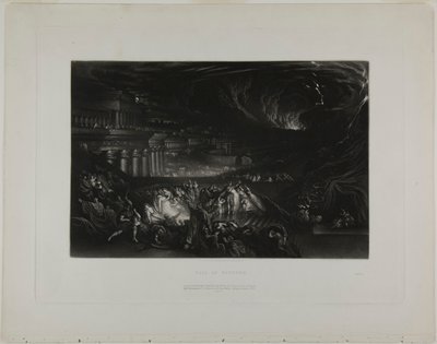 Ninive bukása, a Biblia illusztrációiból alkotó: John Martin