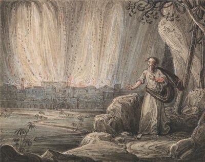 Lot Szodomából menekülve alkotó: John Martin
