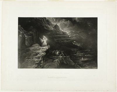 Mózes megtöri az asztalokat, a Biblia illusztrációiból alkotó: John Martin