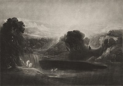 Paradicsom – Ádám és Éva – a reggeli himnusz, 1827 körül (mezzotint) alkotó: John Martin
