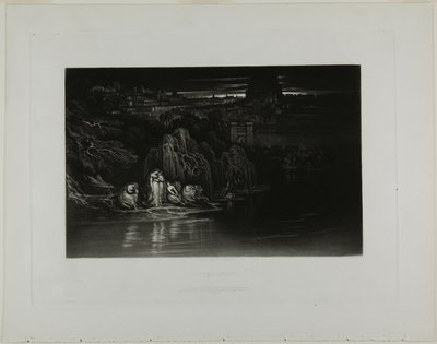 CXXXVII. zsoltár, a Biblia illusztrációiból alkotó: John Martin