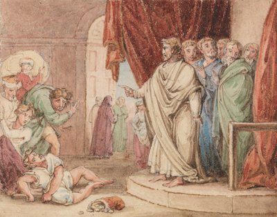 Ananias halála alkotó: John Martin