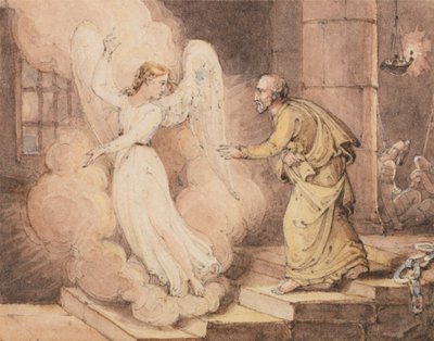 Szent Péter szabadulása a börtönből alkotó: John Martin