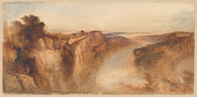 Kilátás a Wye folyóra, Chepstow felé nézve alkotó: John Martin