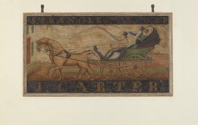 Fogadótábla: J. Carter verso, 1940. alkotó: John Matulis