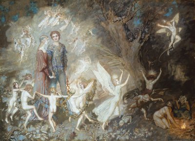 Jorinde és Joringel a Boszorkányerdőben alkotó: John Duncan