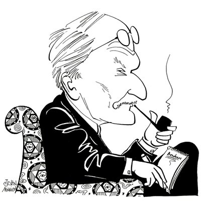C G Jung, karikatúra: John Minnion alkotó: John Minnion