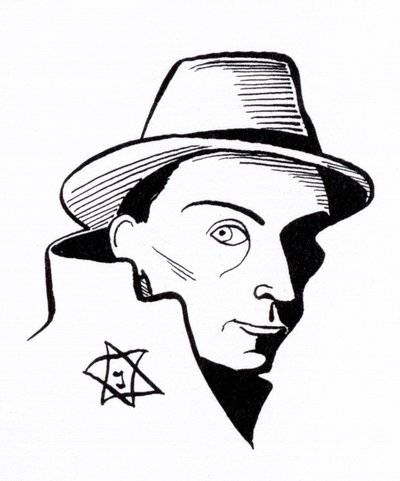 Felix Nussbaum, karikatúra alkotó: John Minnion