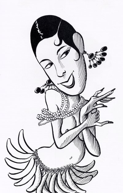 Josephine Baker, karikatúra alkotó: John Minnion