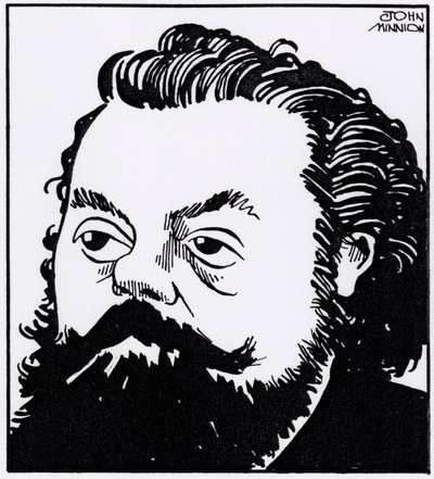 Modeszt Petrovics Muszorgszkij, karikatúra portréja alkotó: John Minnion
