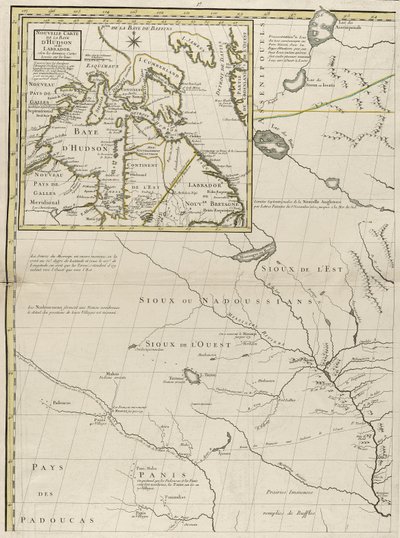 Az amerikai brit és francia uradalmak térképe, 1756 (metszet körvonalszínnel papíron) alkotó: John Mitchell