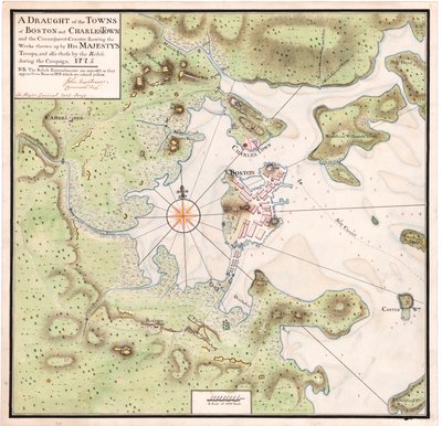 Boston térképe Montresortól alkotó: John Montresor