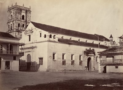 Trópusi táj, katedrális, Cartagena, 1871. alkotó: John Moran