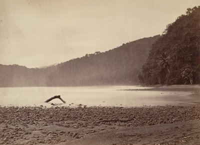 Trópusi táj, A tervezett csatorna végállomása, Limon Bay, 1871. alkotó: John Moran