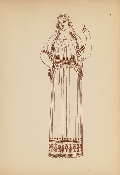 Ókori görög női viselet (litográfia) alkotó: John Moyr Smith