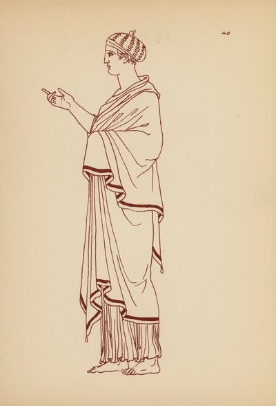 Ókori görög női viselet (litográfia) alkotó: John Moyr Smith
