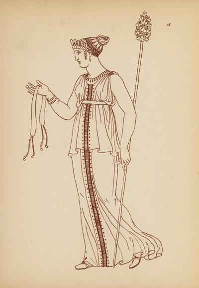 Ókori görög női viselet (litográfia) alkotó: John Moyr Smith