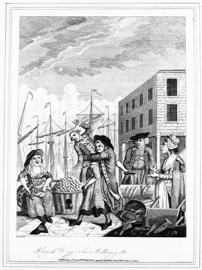 Cornish ölelés Billingsgate-ben, 1781 alkotó: John Nixon
