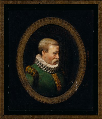 Károly korabeli hugenotta úriember portréja IX. alkotó: John O