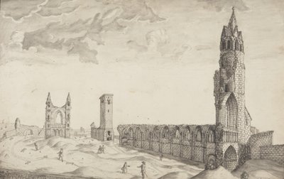 St Andrews Delineated (toll és mosás papíron) alkotó: John Oliphant