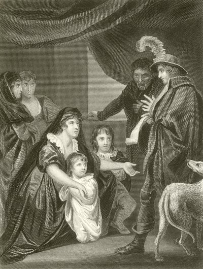 Lady Elizabeth Gray könyörög IV. Edwardnak, hogy védje meg gyermekeit. alkotó: John Opie