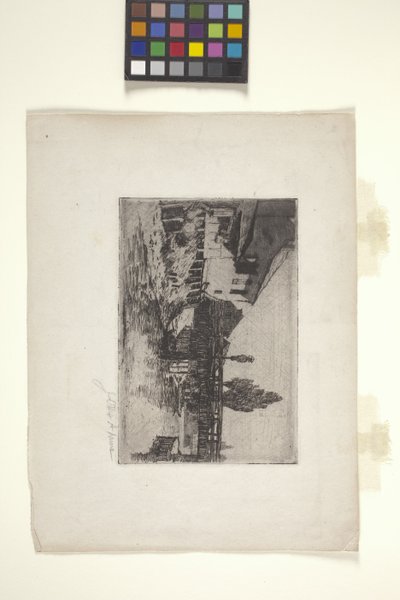Bavarian Barn and Grainstack (rézkarc) alkotó: John Otis Adams