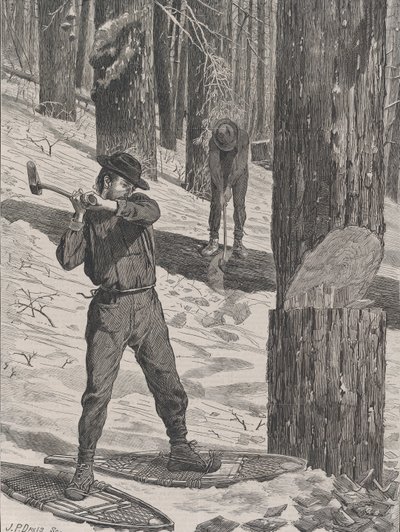 Fakitermelés télen Minden szombaton, 1. évf. II, Új sorozat, 1871. január 28. alkotó: John Parker Davis