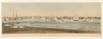 Newport, R.I. / Kilátás Fort Wolcottból, Goat Island alkotó: John Perry Newell