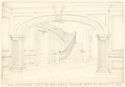 A Fairfax House előcsarnoka, High Street, Putney, London alkotó: John Phillipp Emslie