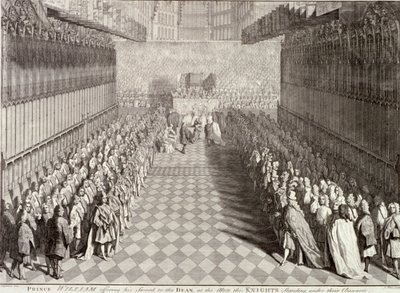 III. Vilmos megkoronázása a londoni Westminster Abbeyben, 1689, 1689 alkotó: John Pine